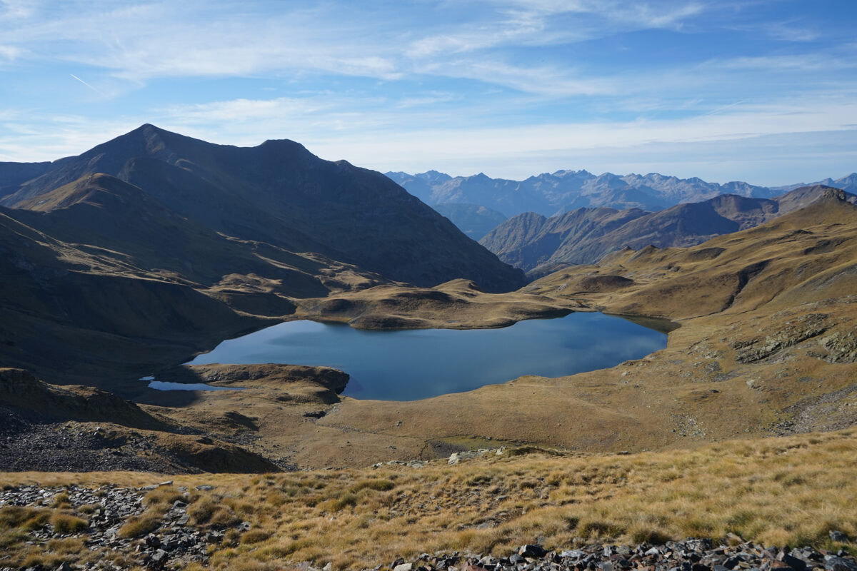 Lac de Montoliu depuis le port d'Urets