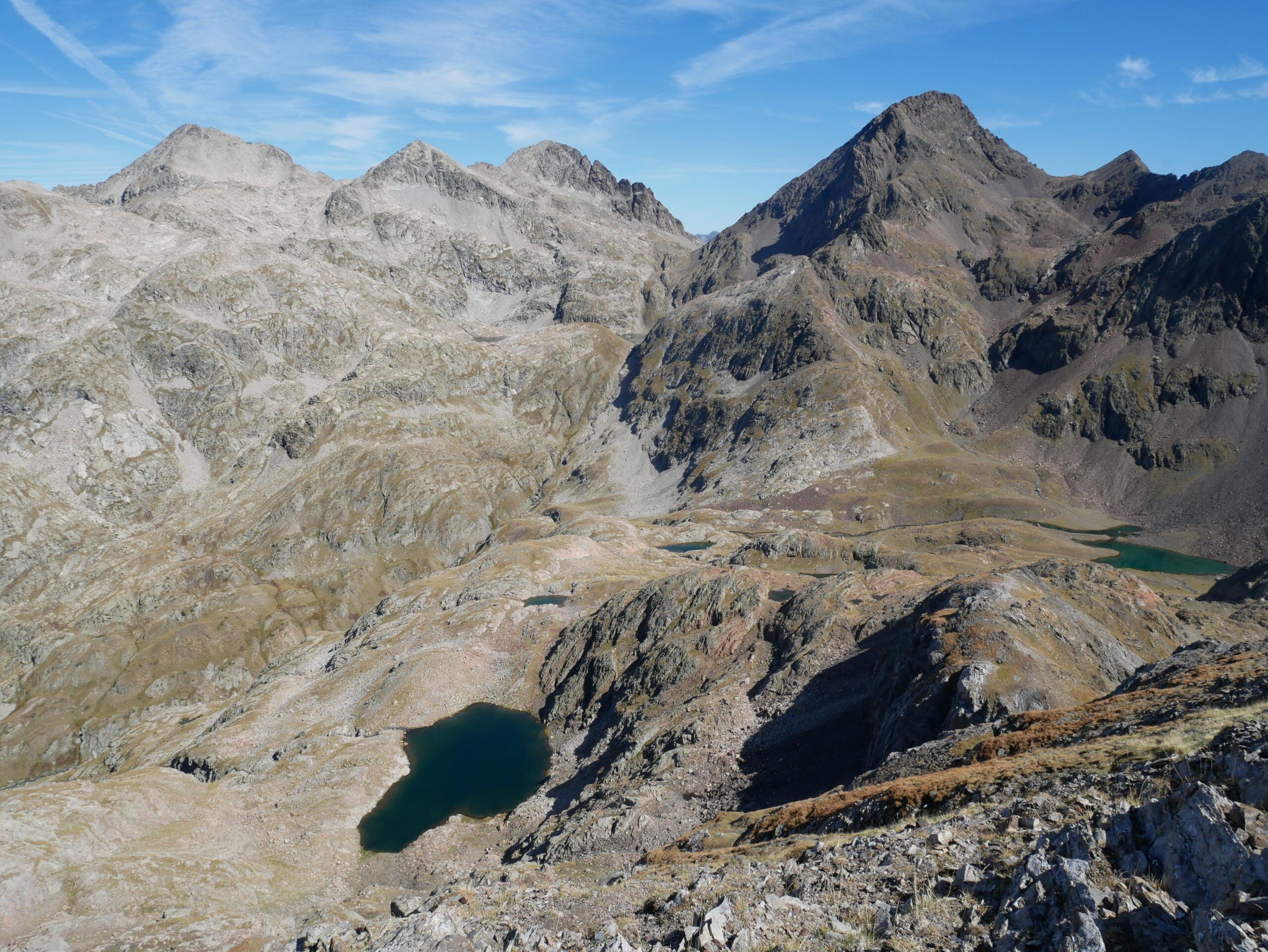 Col de la Fache depuis le pico de Campo Plano