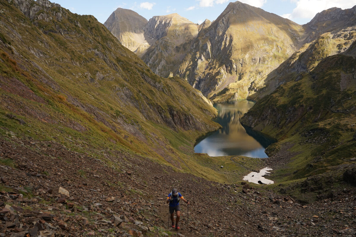 Étang Long, mont Valier et pic de la Pale de la Clauère