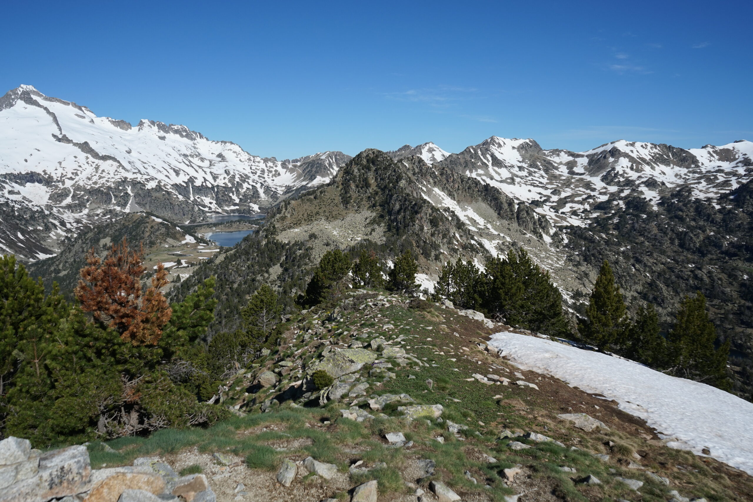 Vue sur la crête depuis le soum de Monpelat
